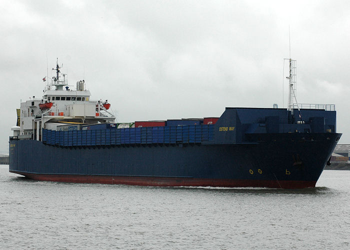 Photograph of the vessel  Ostend Way pictured passing Gravesend on 17th May 2008