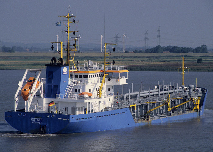 Photograph of the vessel  Ostsee pictured on the River Elbe on 21st August 1995