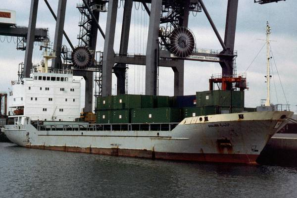 Photograph of the vessel  Oualidia pictured in Southampton on 4th July 1998