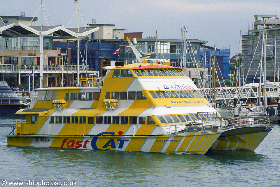  Our Lady Pamela pictured departing Portsmouth Harbour on 27th September 2003