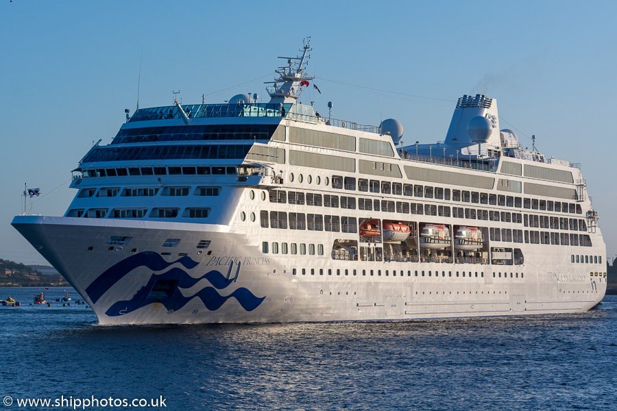  Pacific Princess pictured passing North Shields on 21st September 2019