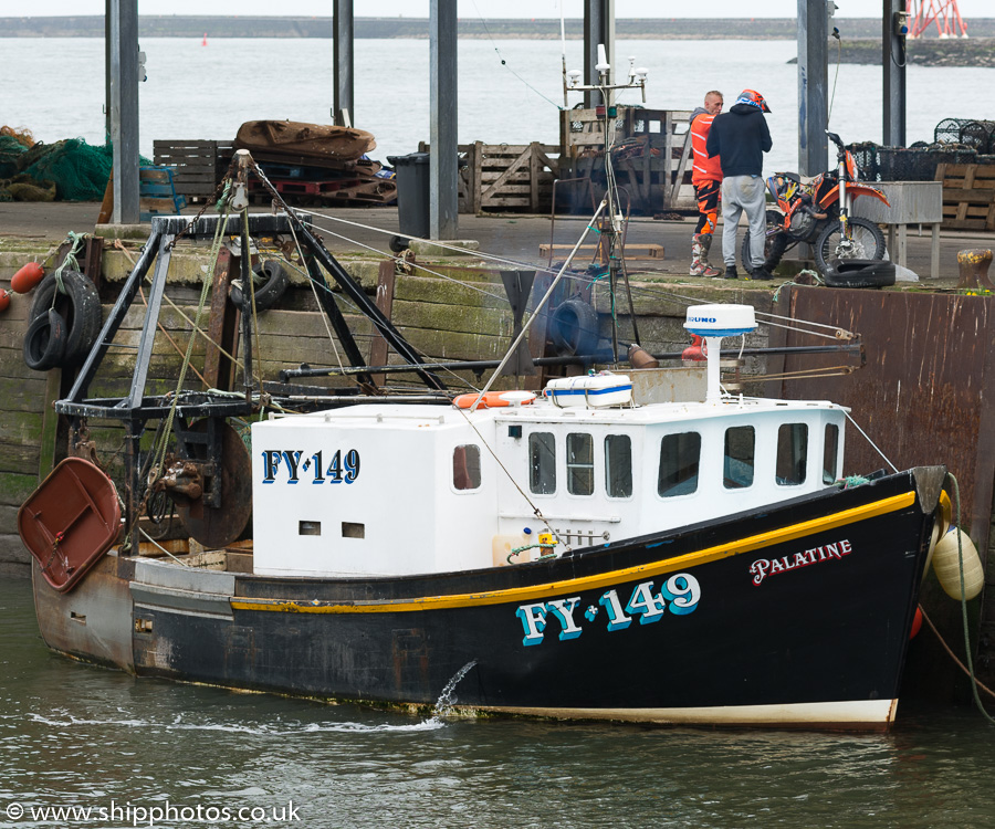 fv Palatine pictured at the Fish Quay, North Shields on 27th April 2019