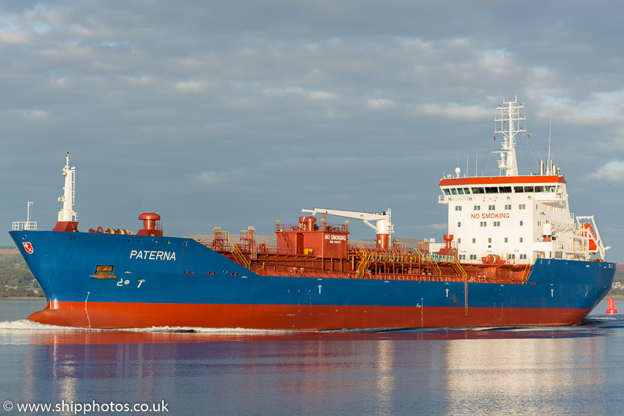 Photograph of the vessel  Paterna pictured passing Greenock on 9th October 2016