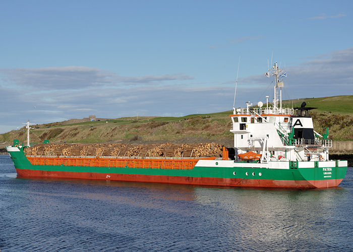  Patria pictured departing Aberdeen on 6th May 2013