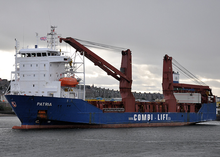  Patria pictured departing Aberdeen on 14th September 2012