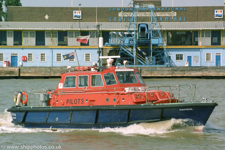 Photograph of the vessel pv Patrol pictured approaching Gravesend on 16th August 2003