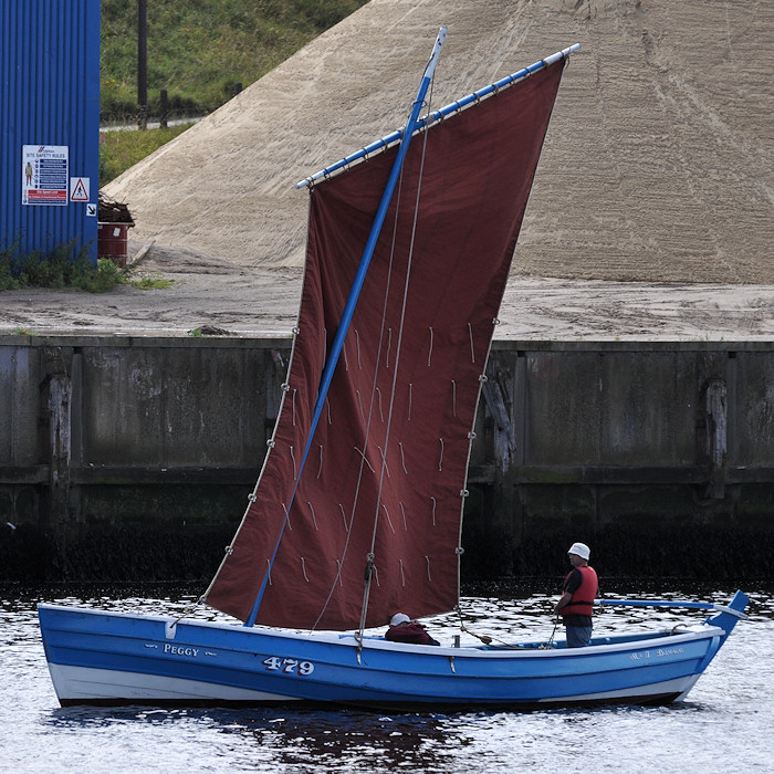 Photograph of the vessel  Peggy pictured on the River Tyne on 26th August 2012