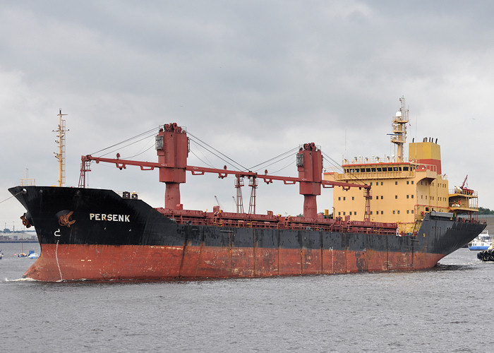 Photograph of the vessel  Persenk pictured departing from the River Tyne on 27th August 2012