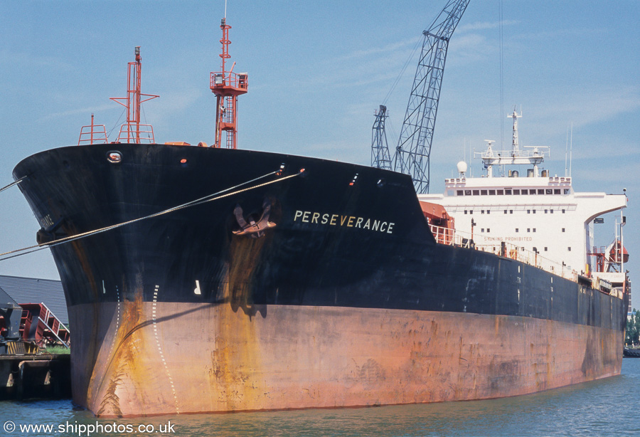 Photograph of the vessel  Perseverance pictured in Wiltonhaven, Rotterdam on 17th June 2002