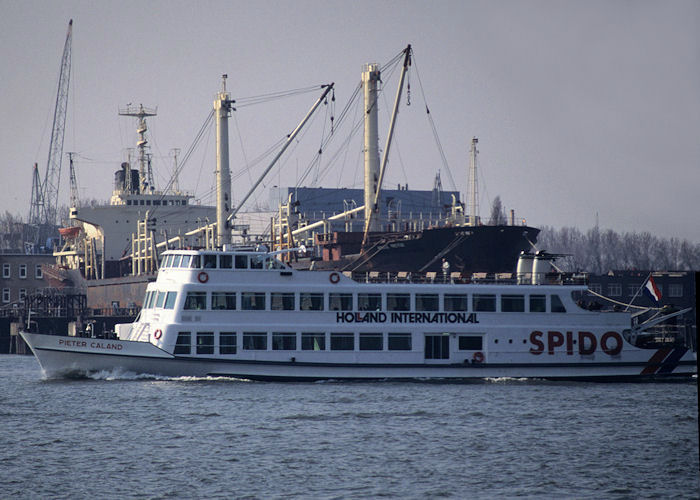 Photograph of the vessel  Pieter Caland pictured on the Nieuwe Maas at Rotterdam on 14th April 1996