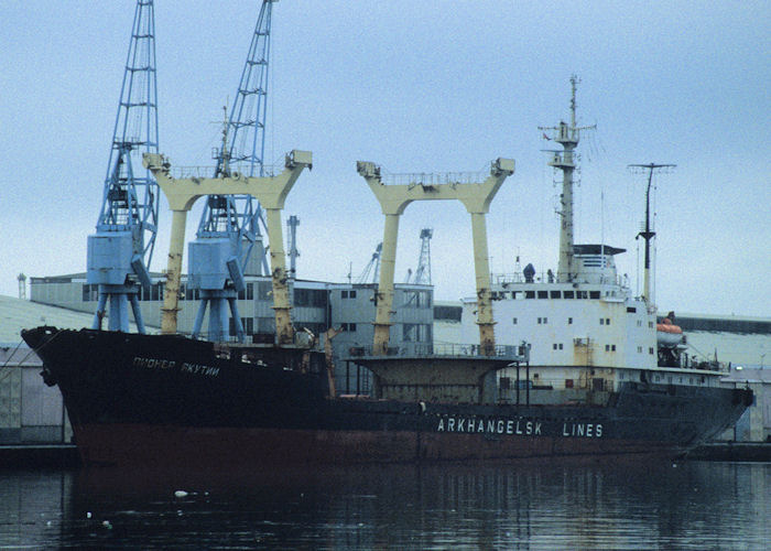 Photograph of the vessel  Pioner Yakutii pictured in the East Float, Birkenhead on 16th November 1996