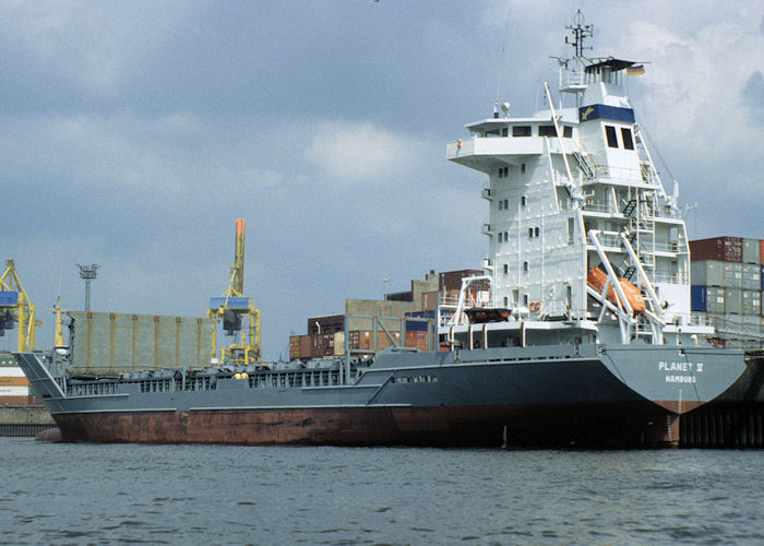 Photograph of the vessel  Planet V pictured at Hamburg on 9th June 1997