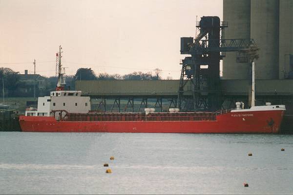 Photograph of the vessel  Playa de Finisterre pictured in Southampton on 30th March 1996