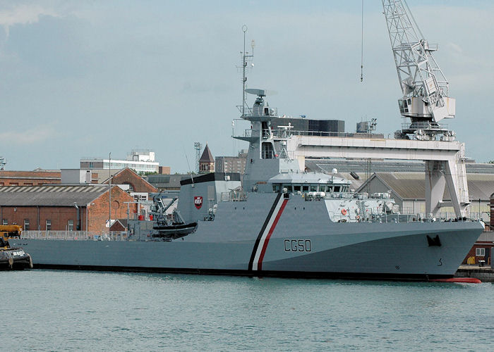 Photograph of the vessel TTS Port of Spain pictured in Portsmouth Naval Base on 14th August 2010