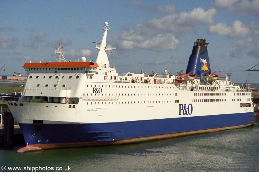 Photograph of the vessel  Pride of Bruges pictured at Zeebrugge on 13th May 2003