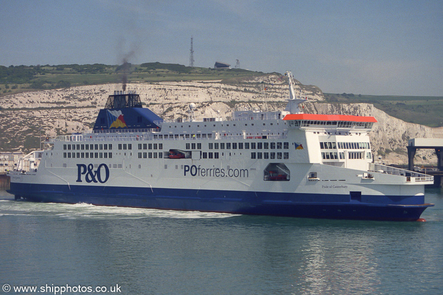 Photograph of the vessel  Pride of Canterbury pictured arriving at Dover on 7th May 2003
