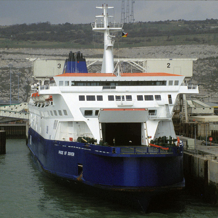 Photograph of the vessel  Pride of Dover pictured at Dover on 8th April 1991