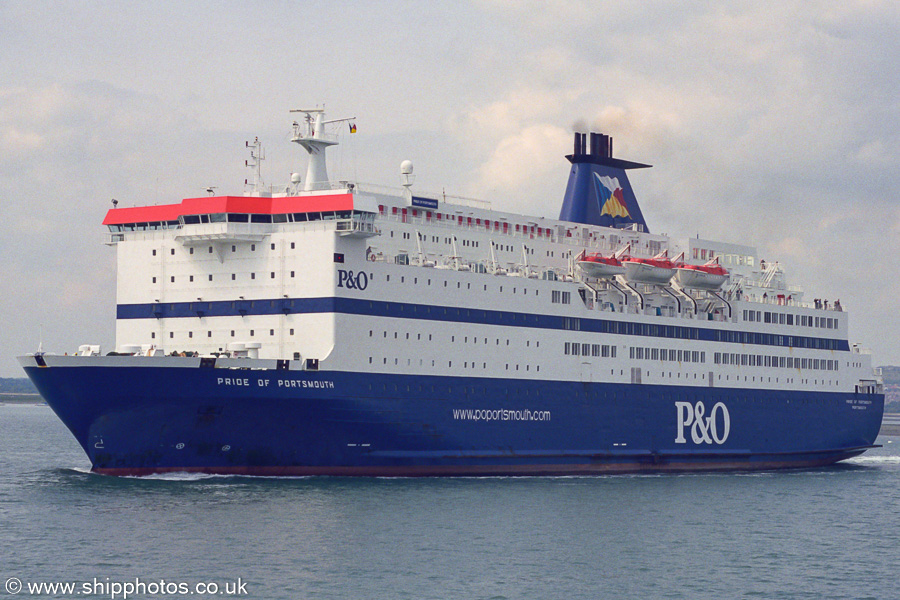 Photograph of the vessel  Pride of Portsmouth pictured departing Portsmouth Harbour on 6th July 2002