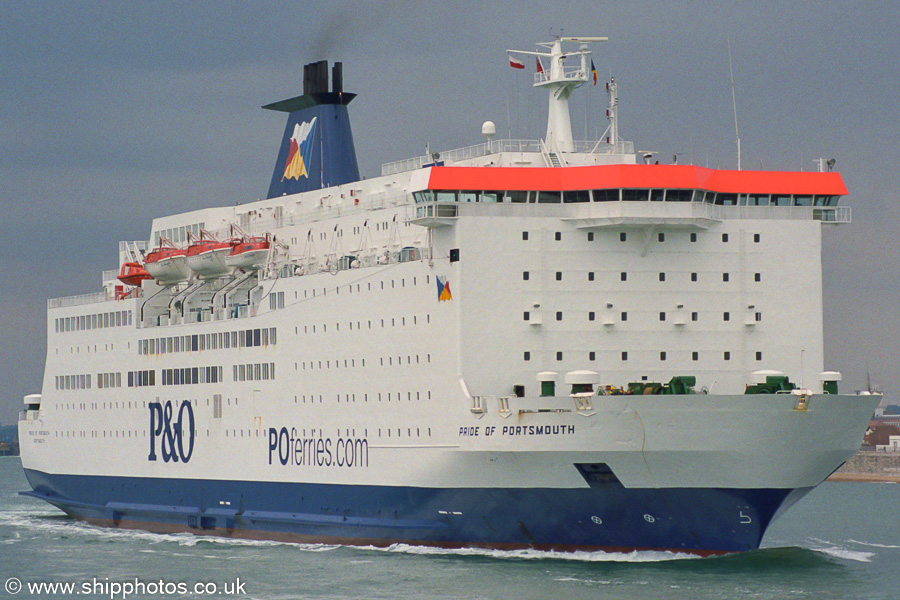 Photograph of the vessel  Pride of Portsmouth pictured departing Portsmouth Harbour on 5th July 2003