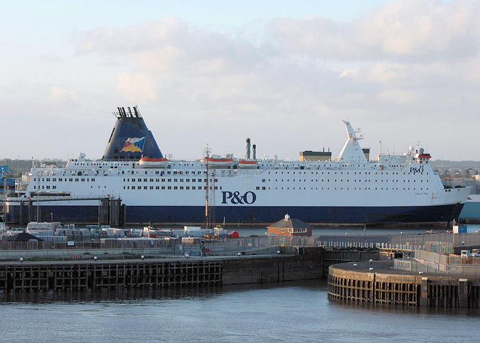  Pride of York pictured in King George Dock, Hull on 18th June 2010