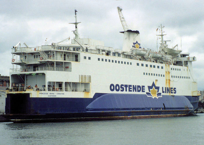 Photograph of the vessel  Princesse Marie Christine pictured in Dunkerque on 18th April 1997