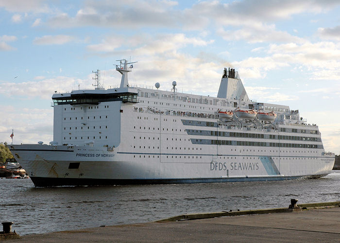 Photograph of the vessel  Princess of Norway pictured departing North Shields on 25th September 2009