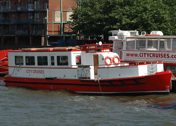 Photograph of the vessel  Princess Rose pictured in London on 11th June 2009