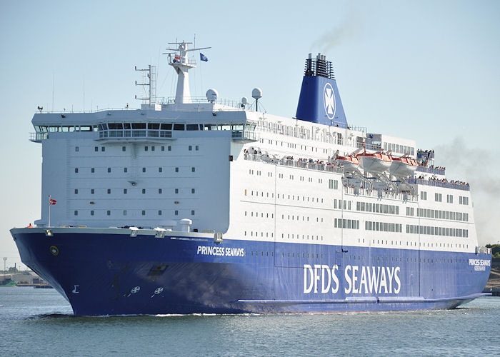 Photograph of the vessel  Princess Seaways pictured departing North Shields on 3rd June 2011