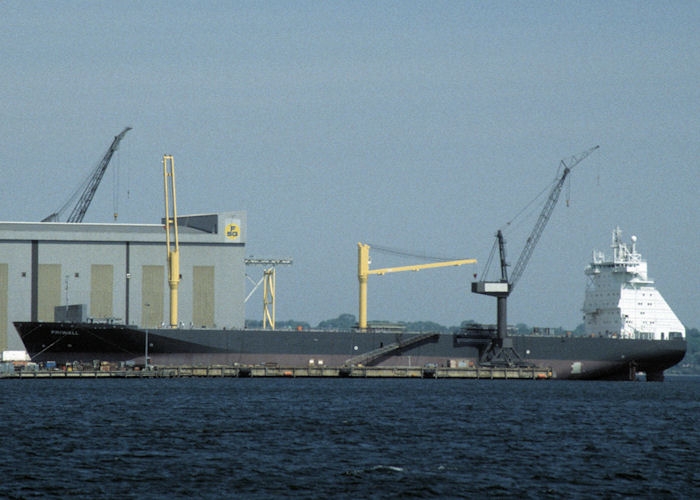 Photograph of the vessel  Priwall pictured fitting out at Flensburg on 7th June 1997