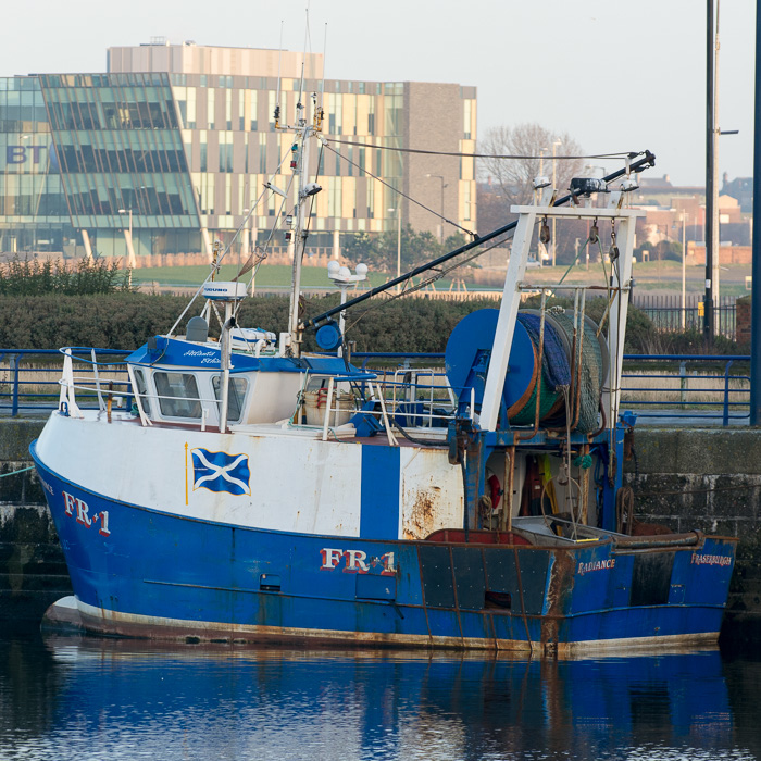 Photograph of the vessel fv Radiance pictured at Royal Quays, North Shields on 29th December 2014