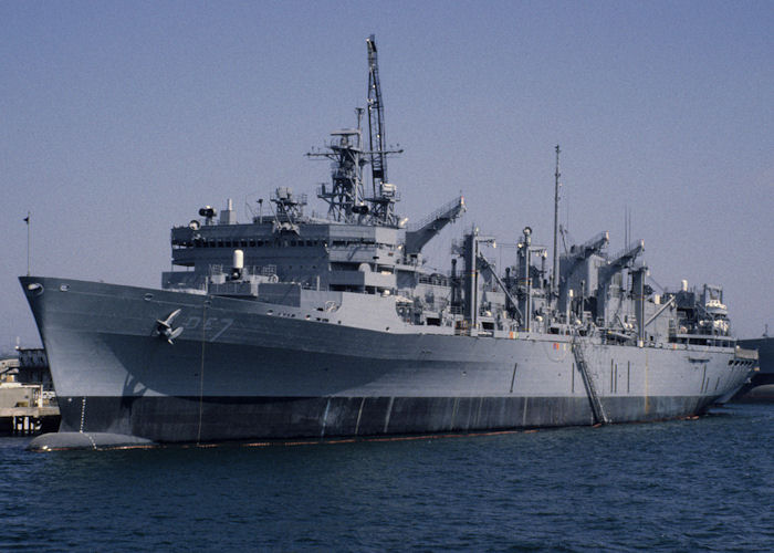 Photograph of the vessel USS Rainier pictured fitting out at San Diego on 16th September 1994