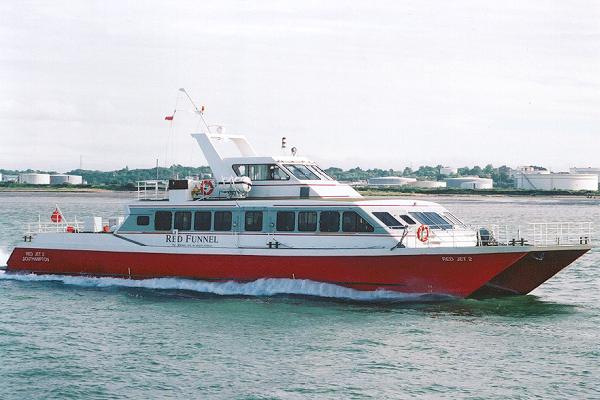  Red Jet 2 pictured on Southampton Water on 22nd July 2001