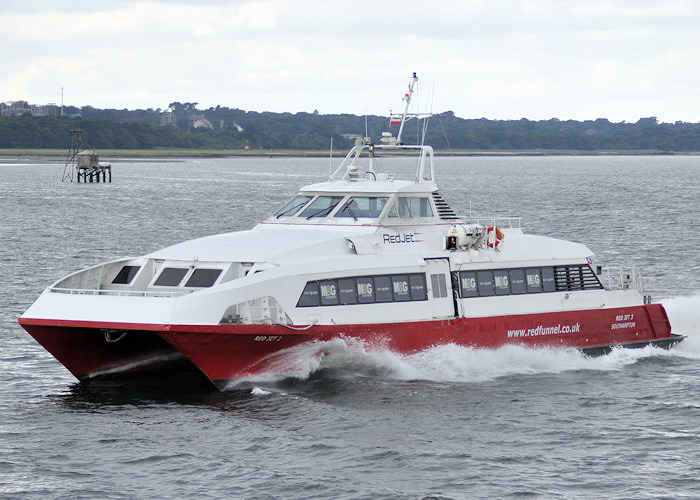 Photograph of the vessel  Red Jet 3 pictured on Southampton Water on 6th August 2011