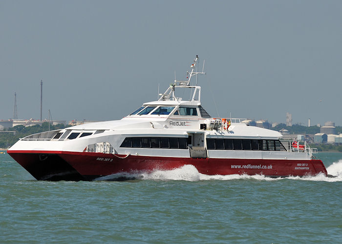 Photograph of the vessel  Red Jet 3 pictured on Southampton Water on 8th June 2013