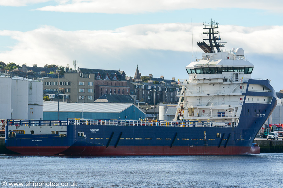 Photograph of the vessel  Rem Supplier pictured at Aberdeen on 14th October 2021