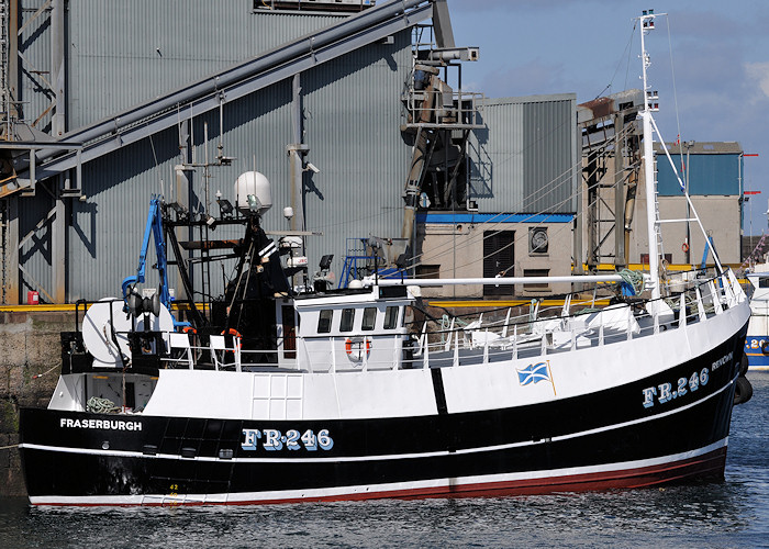 Photograph of the vessel fv Renown pictured at Fraserburgh on 15th April 2012