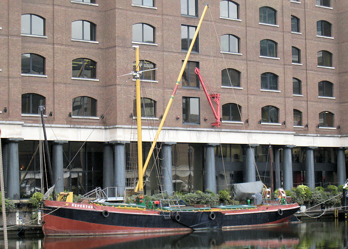 Photograph of the vessel sb Repertor pictured in St. Katharine Docks, London on 21st October 2009