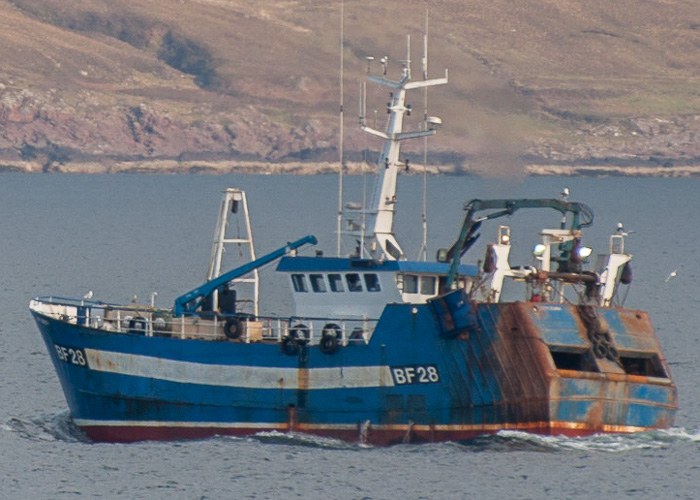 Photograph of the vessel fv Replenish pictured approaching Ullapool on 6th May 2014