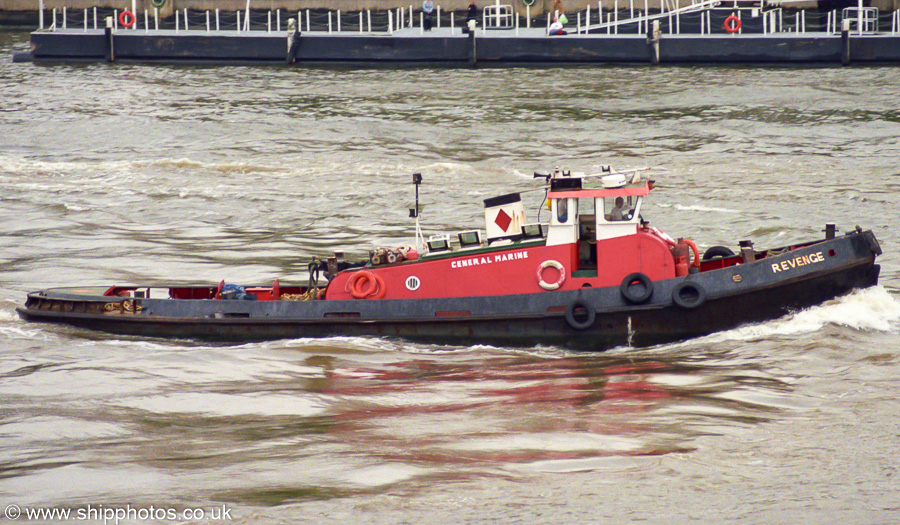 Photograph of the vessel  Revenge pictured in London on 14th June 2002