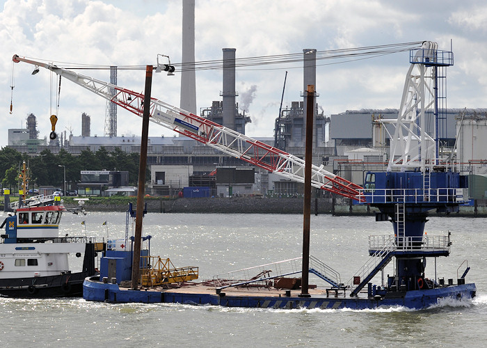Photograph of the vessel  Rinus pictured under tow past Vlaardingen on 25th June 2012