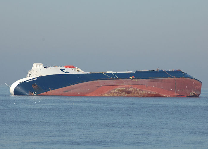Photograph of the vessel  Riverdance pictured aground off Cleveleys on 10th February 2008
