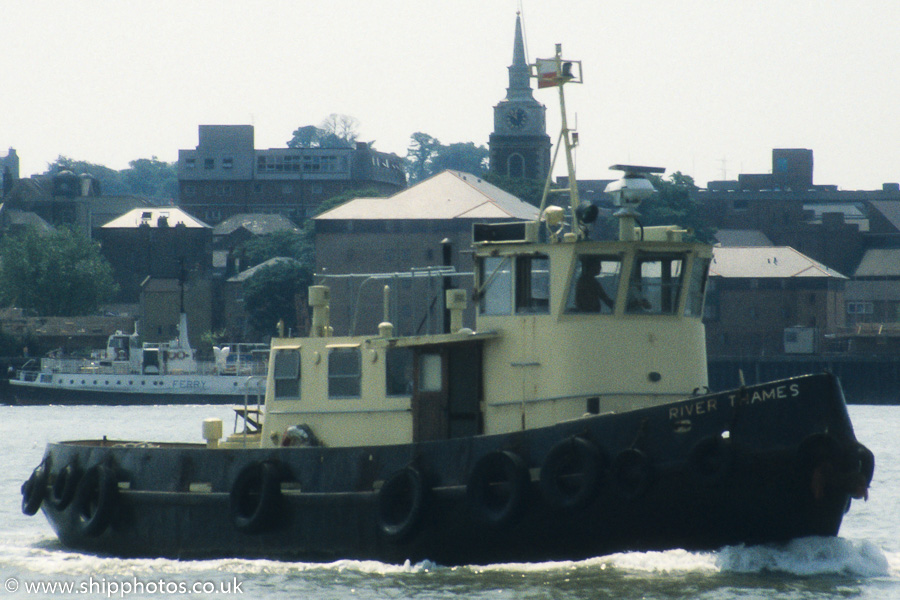 Photograph of the vessel pv River Thames pictured at Gravesend on 17th June 1989