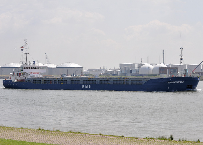 Photograph of the vessel  RMS Neudorf pictured passing Vlaardingen on 26th June 2012