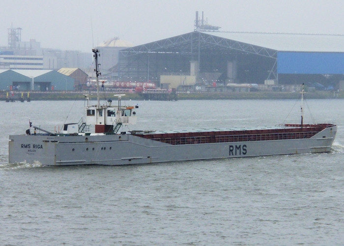 Photograph of the vessel  RMS Riga pictured passing Vlaardingen on 25th June 2011