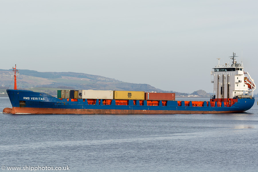 Photograph of the vessel  RMS Veritas pictured departing Greenock Ocean Terminal on 24th March 2017