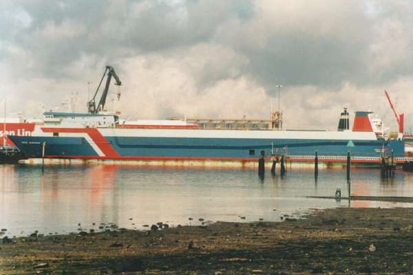 Photograph of the vessel  Roro Sarawak pictured in Southampton on 16th August 1999