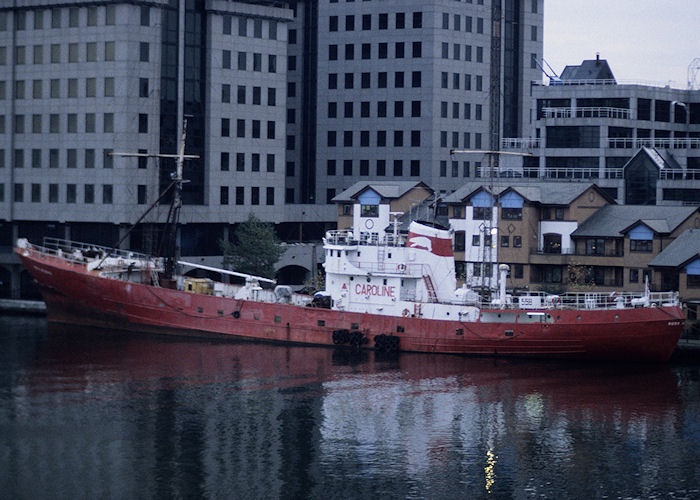 Photograph of the vessel  Ross Revenge pictured in West India Dock, London on 20th November 1995