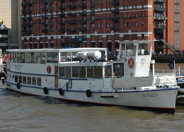 Photograph of the vessel  Royalty pictured in London on 11th June 2009