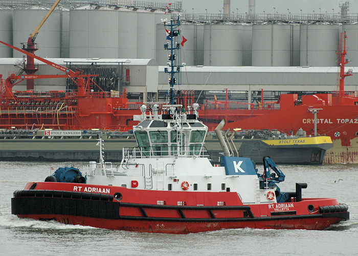 Photograph of the vessel  RT Adriaan pictured passing Vlaardingen on 21st June 2010