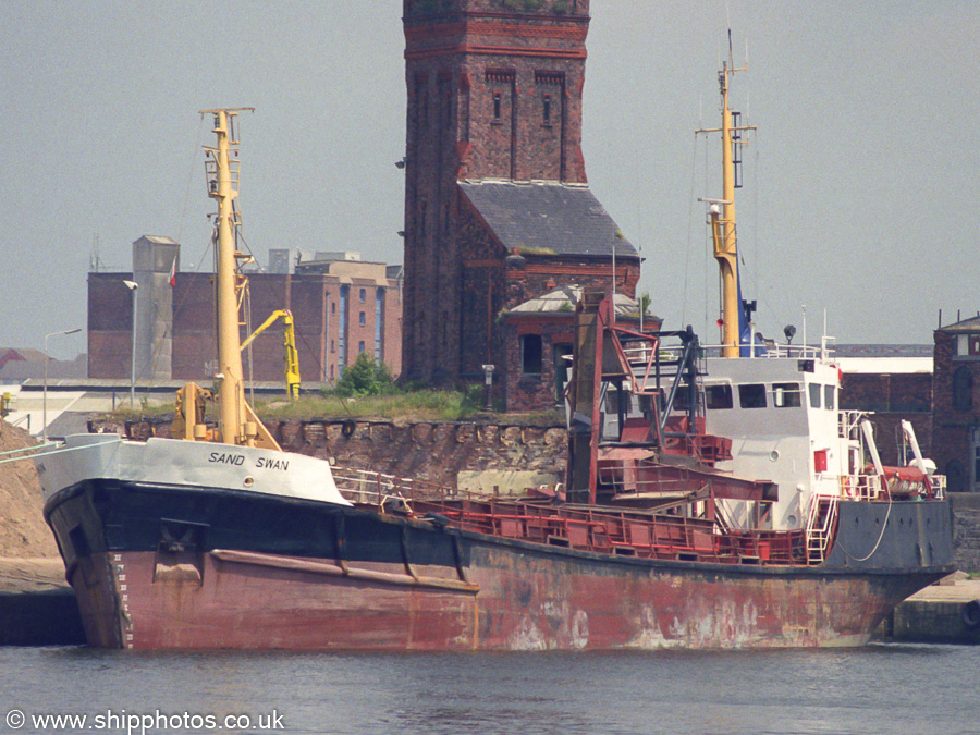 Photograph of the vessel  Sand Swan pictured in Bramley Moore Dock, Liverpool on 14th June 2003